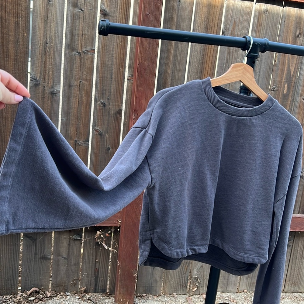 Bell Sleeve Crop Top Sweater Top
